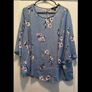 Ellos Blue Floral Flow Shirt
